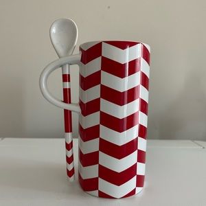 Hot chocolate Starbucks coffee cup with spoon NWT